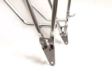 Preview: Gepäckträger silber Aluminium mit Federklappe